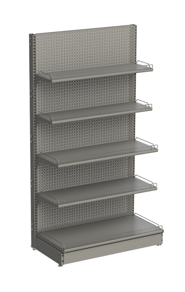 Стеллаж пристенный перфорированный 1 секция с полками